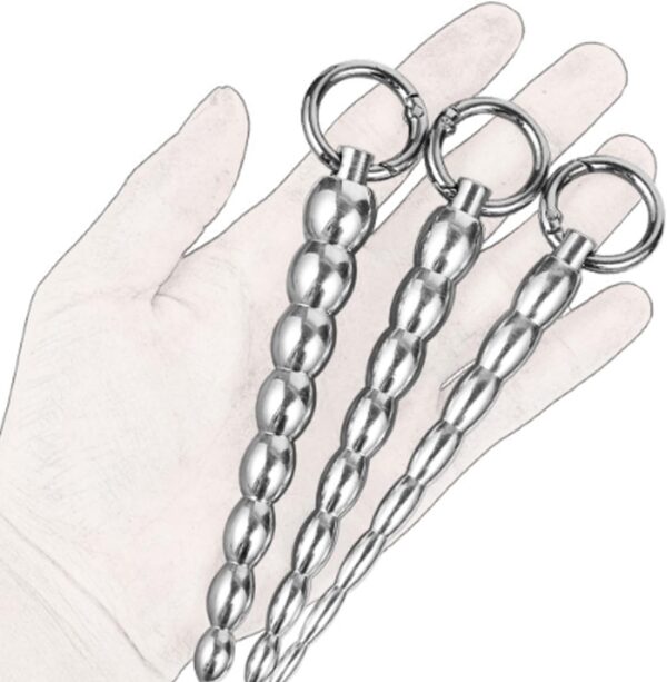 3pcs Set-Metal Stainless Steel Urethra Extra Long Catheter Urethra Plug