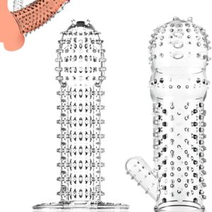 Reusable Penis Sleeves, Cock Sleeves Condoms for Dildo Vibrator Couple Penis