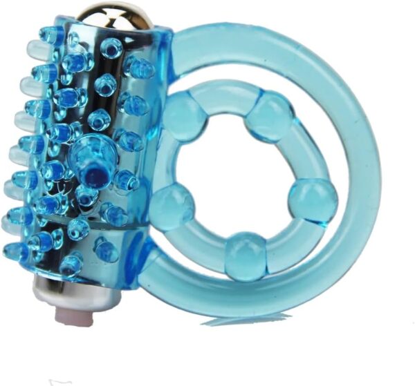 Vibrating Penis Ring with Double Cock Rings for Men Enhance Lasting Delay Ejaculation
