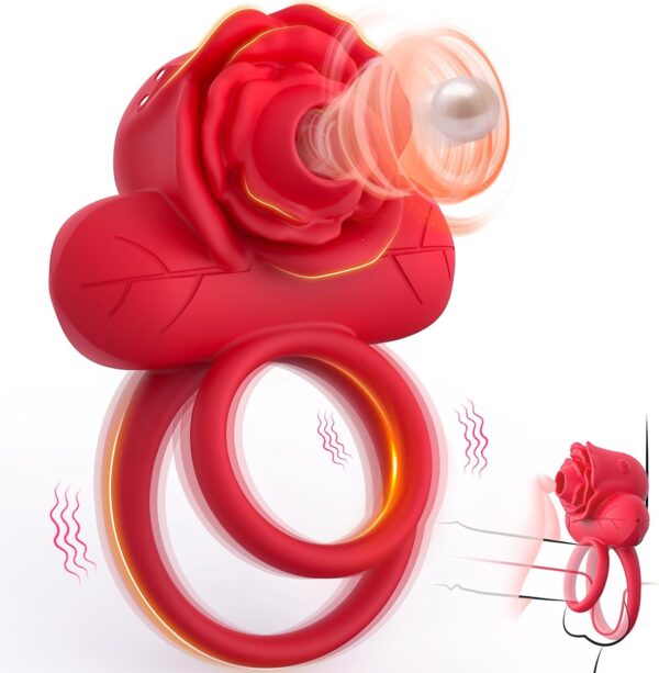 Vibrating Cock Ring Sex Toys for Men, Penis Ring Vibrator Clitoral Stimulator