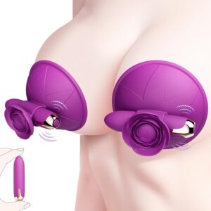 Nipple Toys Vibrating Bullet Vibrator Rose Nipple Sucker